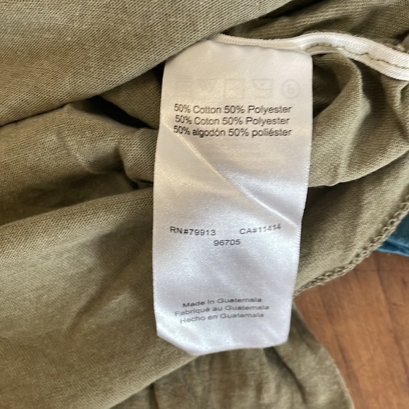 Motherhood maternity size small long sleeve shirts EUC. Blue, green. Ruched side - Picture 6 of 7